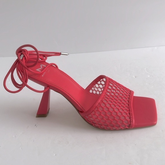 MARC FISHER $159 Women’s Dallyn Ankle Tie Sandal Pink Heel Shoes Size 6.5 M New - Picture 3 of 6
